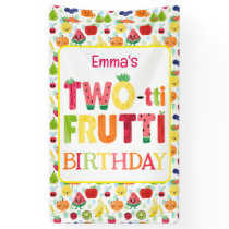 TWO-tti Frutti Cuties 2nd Birthday Party Banner