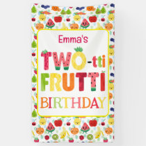 TWO-tti Frutti Cuties 2nd Birthday Party Banner