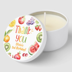 Two-tti frutti fruit Bridthay party thank you Mini Candle Favors