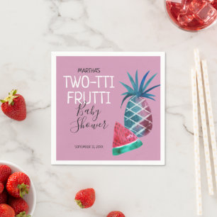 Two-tti Frutti Fruit Girl Baby Shower Napkins