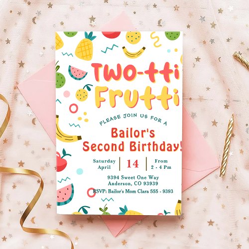 Two_tti Frutti  Fruit Party Birthday Invitation
