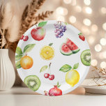 Two-tti frutti fruit pattern birthday party paper plates<br><div class="desc">Two-tti frutti fruit pattern birthday party Paper Plates.
Matching items are available.</div>