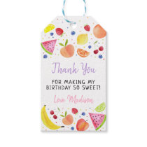 Two-tti Frutti Fruit Second Birthday Gift Tags