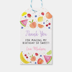 Two-tti Frutti Fruit Second Birthday Gift Tags
