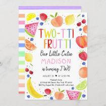 Two-tti Frutti Fruit Second Birthday Invitation