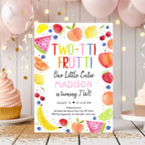 Two-tti Frutti Fruit Second Birthday Invitation