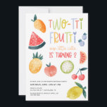 Two-tti Frutti Fruit Second Birthday Party Invitation<br><div class="desc">This toddler birthday party invitation features "two-tti frutti" and lots of fruit to invite friends and family to celebrate their second birthday.</div>