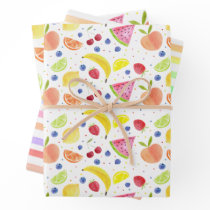 Two-tti Frutti Fruit Second Birthday Wrapping Paper Sheets