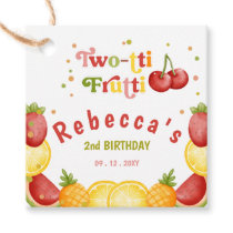 Two-tti Frutti Fruity Fun Second Birthday Party Favor Tags