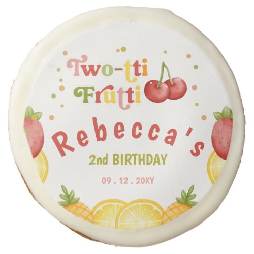 Two_tti Frutti Fruity Fun Second Birthday Party Sugar Cookie