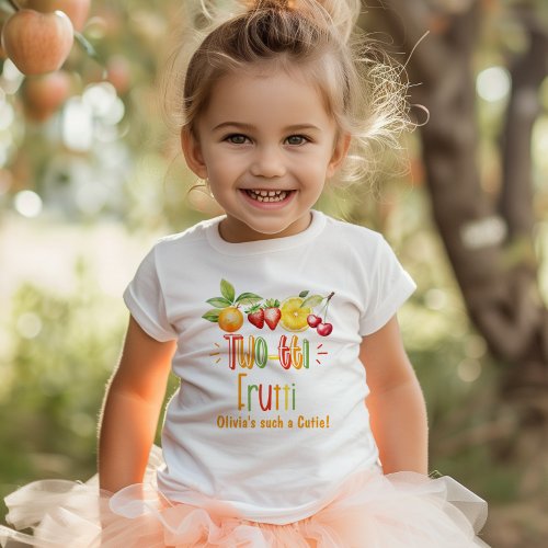 Two_tti frutti girl 2nd birthday party baby T_Shirt