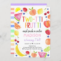Two-tti Frutti Such A Cutie Second Birthday Invitation