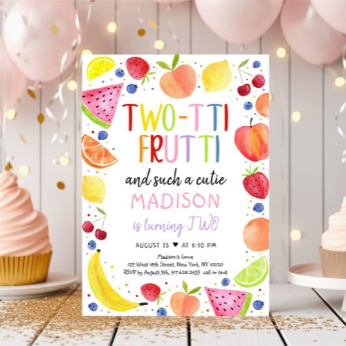 Two_tti Frutti Such A Cutie Second Birthday Invitation