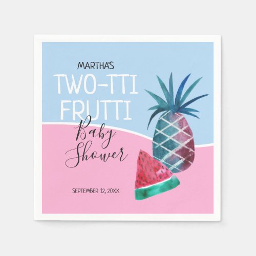 Two_tti Frutti Twins Baby Shower Napkins