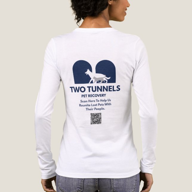 Two Tunnels Long Sleeve T-Shirt  Tri-Blend Shirt (Back)