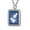 Two Turtle Doves and Snowflakes Necklace