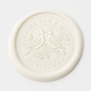 Two Turtle Doves Christmas Wax Seal Sticker