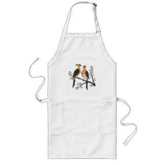 Two Turtle Doves Cut-Out Stencil Retro Style 7 Long Apron