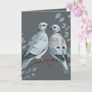 Two Turtle Doves Cut-Out Stencil-Style Card