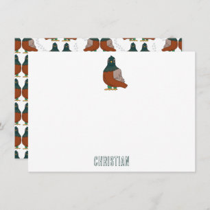 Two Turtle Doves Cute Bird Custom Note Card
