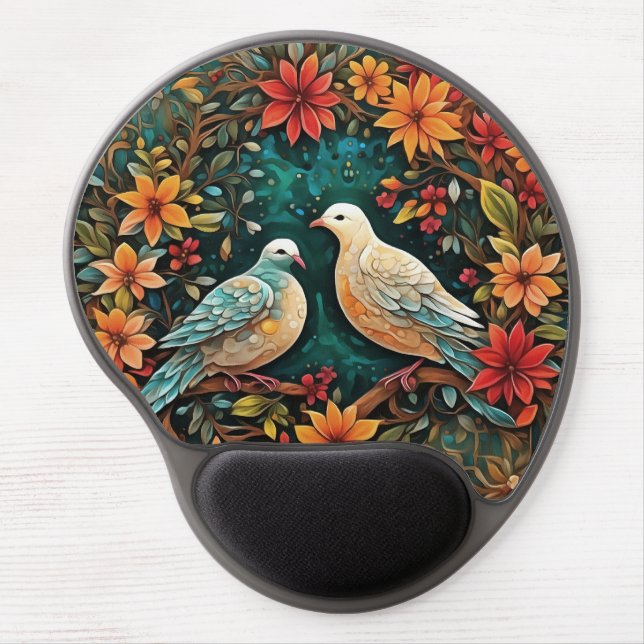 Two Turtle Doves Gel Mouse Pad (Front)