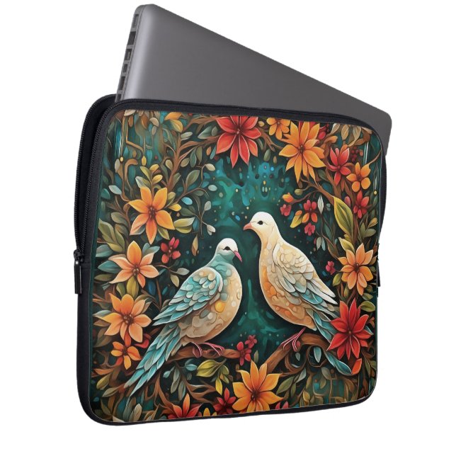 Two Turtle Doves Laptop Sleeve (Front Right)