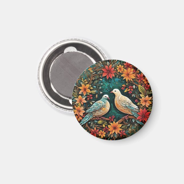 Two Turtle Doves Magnet (Front/Back)