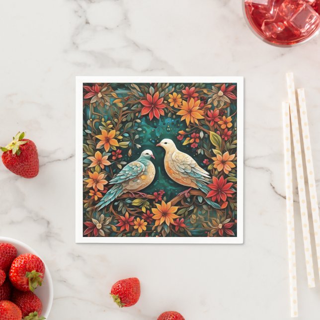 Two Turtle Doves Napkins (Insitu)
