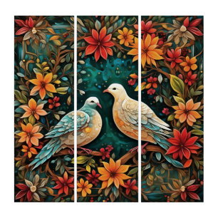 Two Turtle Doves Triptych