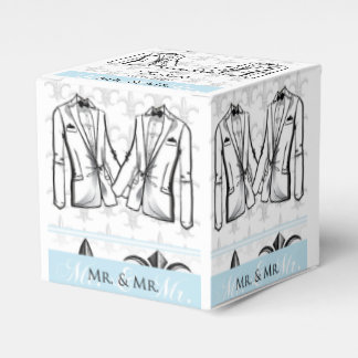 Two Tuxedo Groom Gay Wedding Favor Box