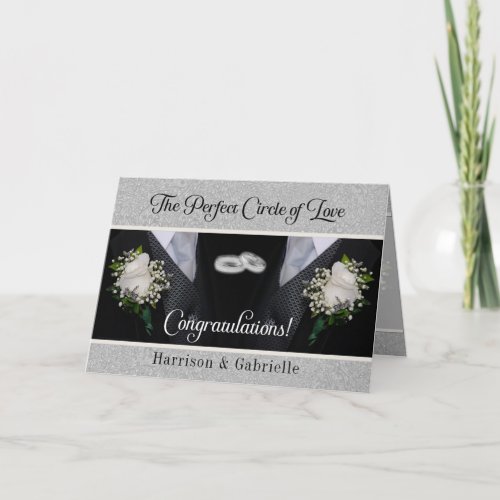Two Tuxedos Gay Wedding Congratulations Card