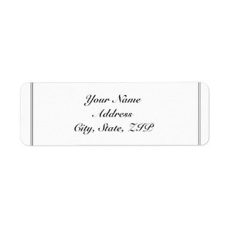 Two Tuxedos on White Return Address Label
