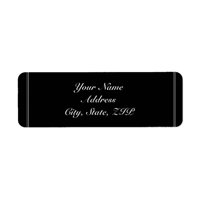 Two Tuxedos with Red Rose Return Address Label (Front)