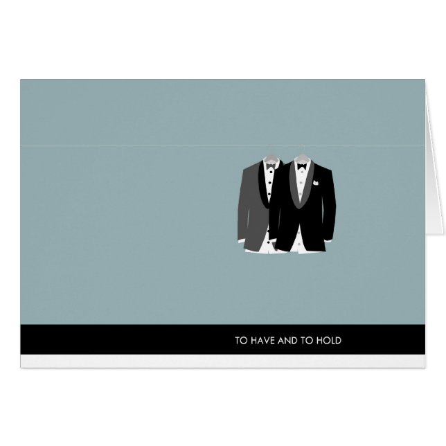 Two Tuxes - To Have and to Hold Cards (Front Horizontal)