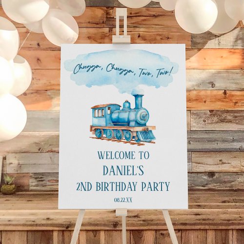 Two Two Train 2nd Birthday Party Welcome Sign