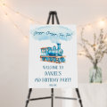 Two Two Train 2nd Birthday Party Welcome Sign | Zazzle