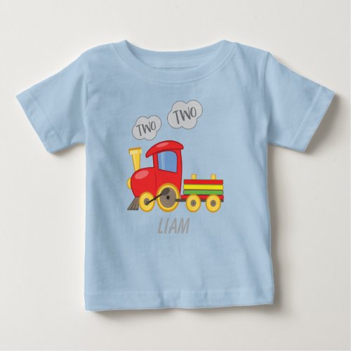 Two Two Train Baby T_Shirt