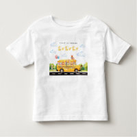 Two Two Two School Bus Birthday T-Shirt