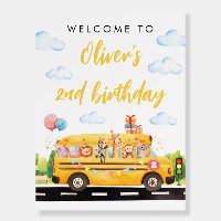 Two Two Two School Bus Welcome Sign