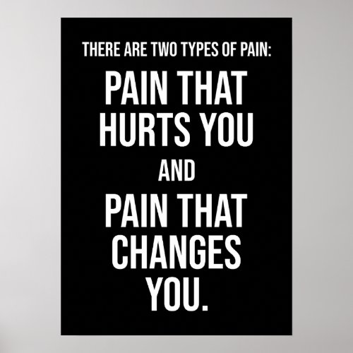 Two Types Of Pain _ Gym Success Hustle Poster