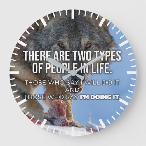 Two Types Of People _ Success Motivational Large C Large Clock