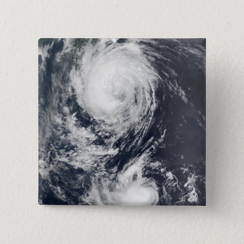 Two Typhoon systems approaching the Far East Pinback Button