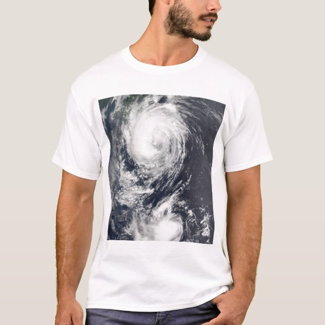 Two Typhoon systems approaching the Far East T-Shirt (Front)