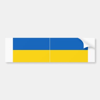 Two Ukraine National Flag Bumper Sticker by abbeyz71 at Zazzle