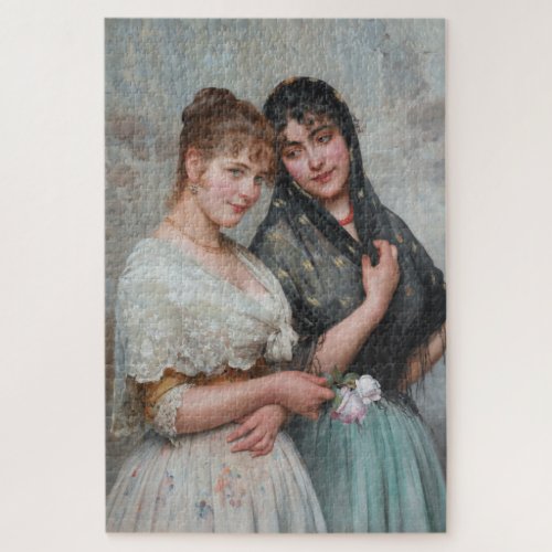 Two Venetian Women Italian Portrait Art Jigsaw Puzzle