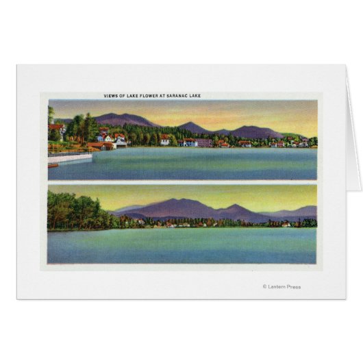 Two Views of Lake Flower Cards (Front Horizontal)