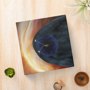 Two Voyager Spacecraft Exploring Turbulent Space. 3 Ring Binder