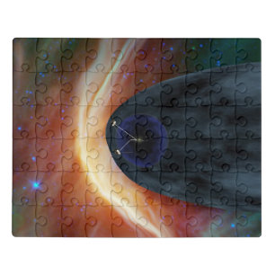 Two Voyager Spacecraft Exploring Turbulent Space. Jigsaw Puzzle