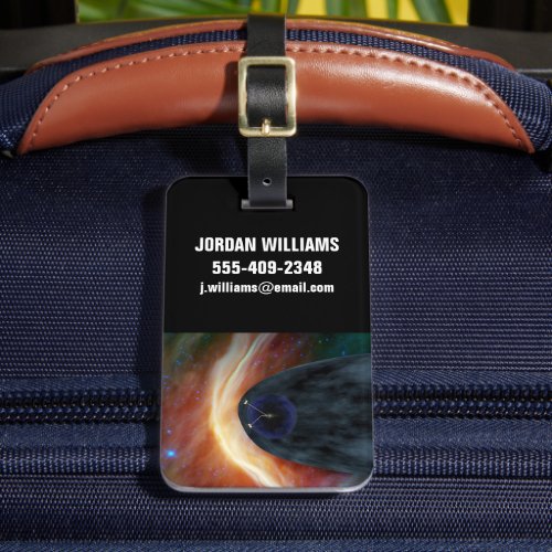 Two Voyager Spacecraft Exploring Turbulent Space Luggage Tag