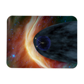 Two Voyager Spacecraft Exploring Turbulent Space. Magnet